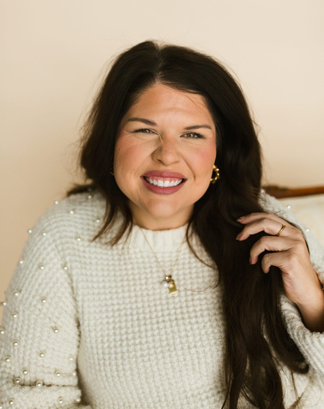 Close-up portrait of Liz Rodriguez smiling